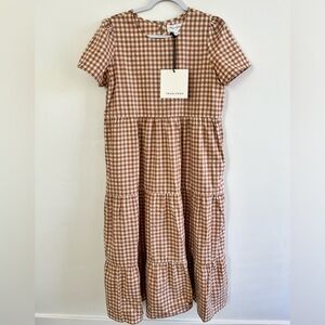 The Tradlands Chalet Tiered Cotton Linen Hazel Dress
